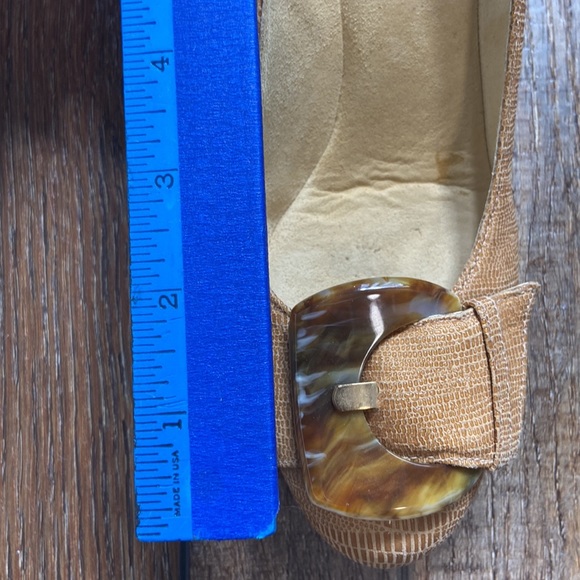 Stuart Weitzman Bucalima Tan Wedges Buckle Detail 5? - Picture 10 of 12